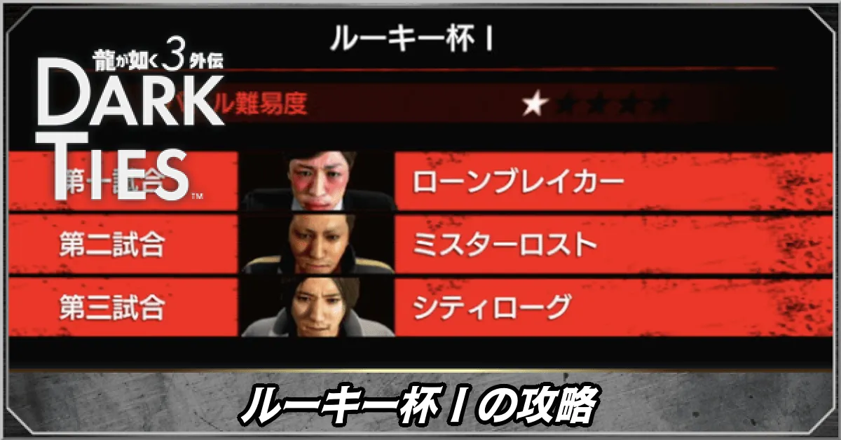 ルーキー杯Ⅰの攻略