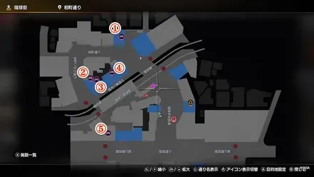 琉球街のミニゲームの場所①