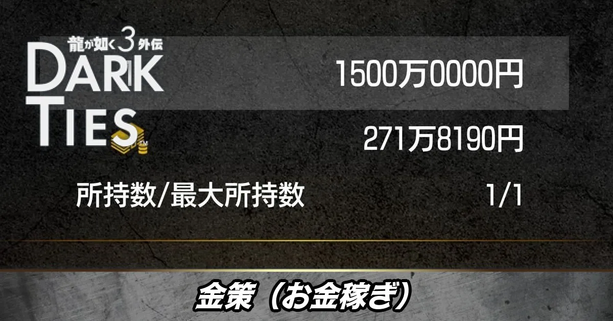 金策（お金稼ぎ）