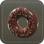 ストラップ：ドーナツ（チョコ）