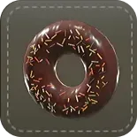 ストラップ：ドーナツ（チョコ）画像