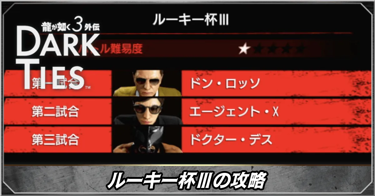 ルーキー杯Ⅲの攻略
