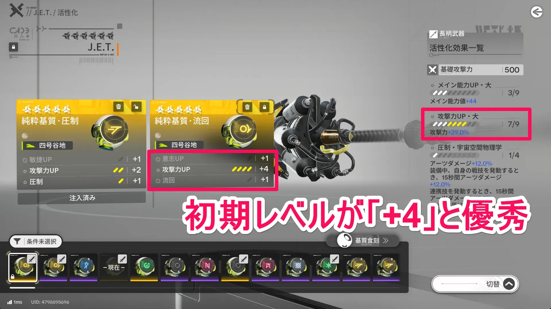 基質の初期レベル