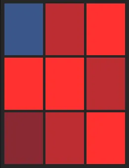 筒香嘉智（1st）のホット・コールドゾーン画像