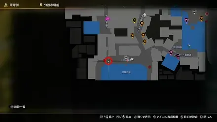 ゴーヤージュース店のマップ