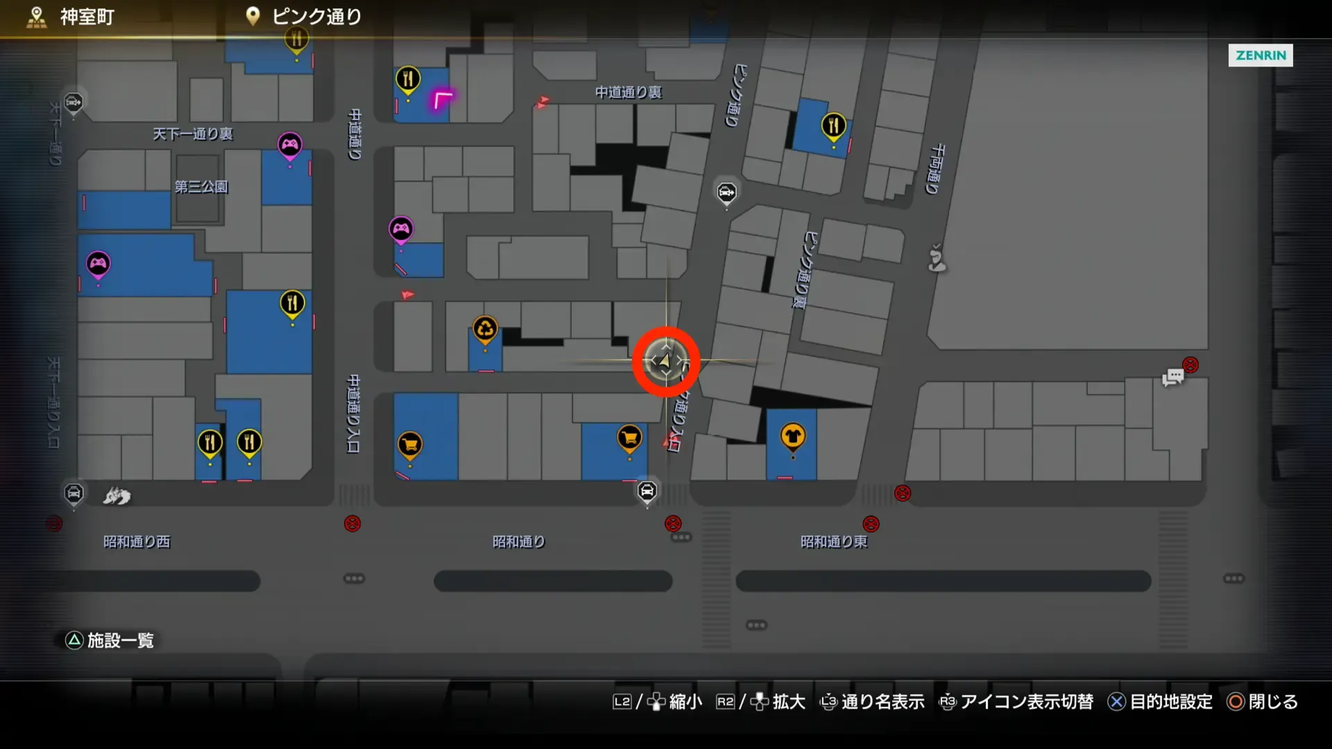 占い師ナンバラのマップ