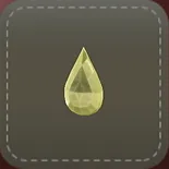 立体シール：しずく（イエロー）