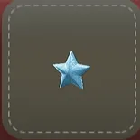 立体シール：スター（スカイブルー）