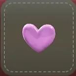 立体シール：ハート（パープル）画像