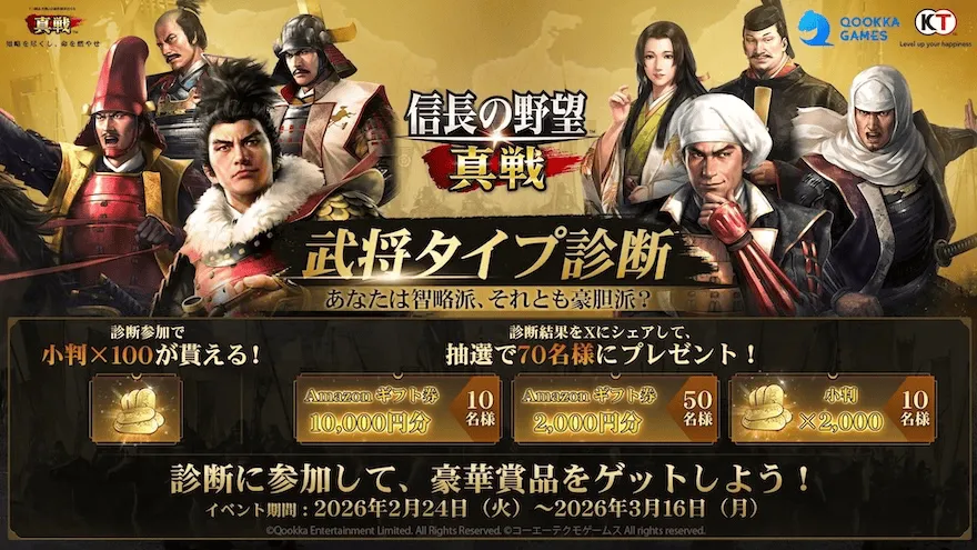 武将タイプ診断キャンペーン