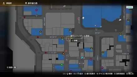 牛若丸天下一通り店のマップ