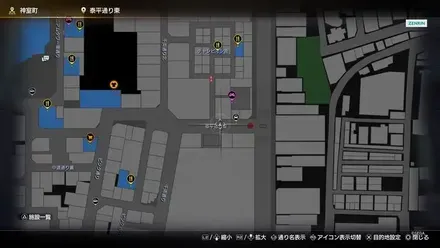 占い館「占」のマップ