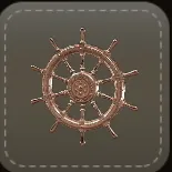 ストラップ：舵輪（ブロンズ）