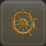 ストラップ：舵輪（ゴールド）