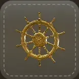 ストラップ：舵輪（ゴールド）画像