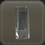 ストラップ：銀の小便器画像