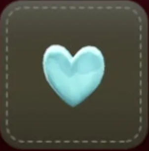 立体シール：ハート（スカイブルー）