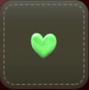 立体シール：ハート（グリーン）