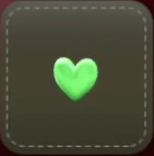 立体シール：ハート（グリーン）画像