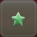 立体シール：スター（グリーン）