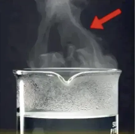 矢印の部分の水はどの状態?