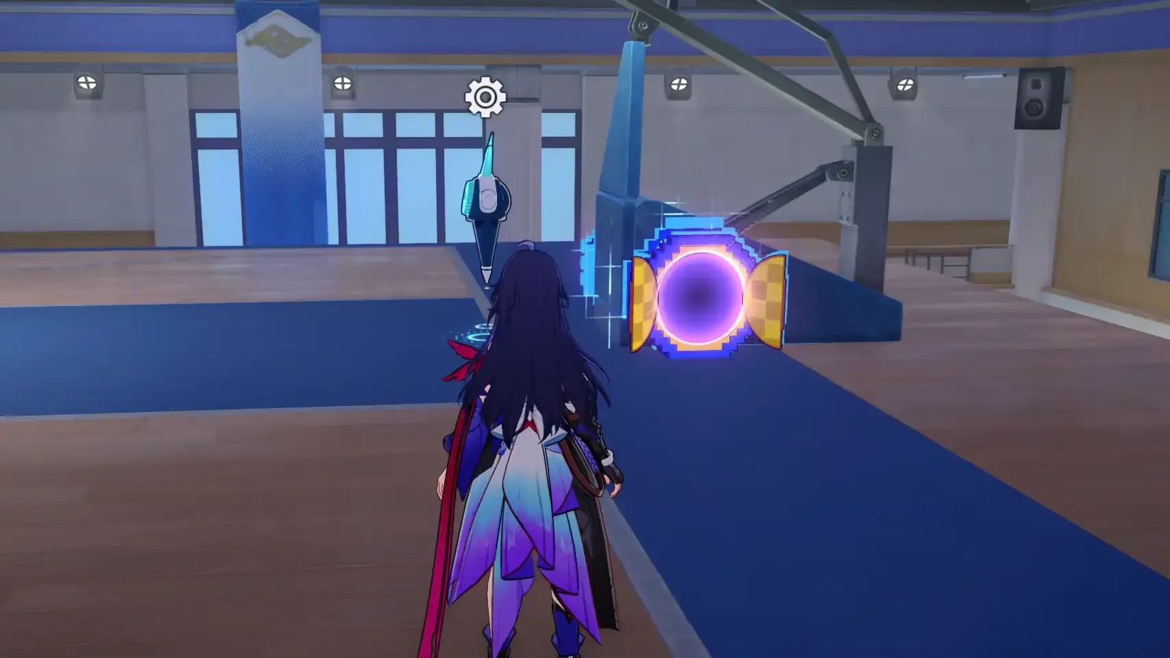 学院体育館ゴール右