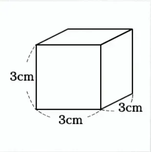この立方体の体積は何立方cmですか?