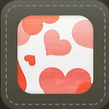 ベースカラー：ハート柄（ホワイト）