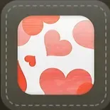 ベースカラー：ハート柄（ホワイト）画像