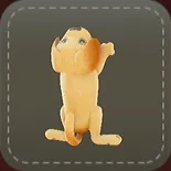 立体シール：ぺたわんこ（ゴールデンレトリバー）