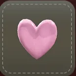 立体シール：ハート（ピンク）