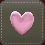 立体シール：ハート（ピンク）画像