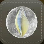 ストラップ：クリスタルボール（ブルー）