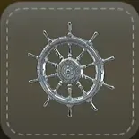 ストラップ：舵輪（シルバー）画像