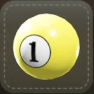 ストラップ：1番ボール画像