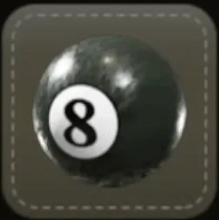 ストラップ：8番ボール画像