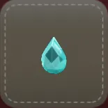 立体シール：しずく（スカイブルー）