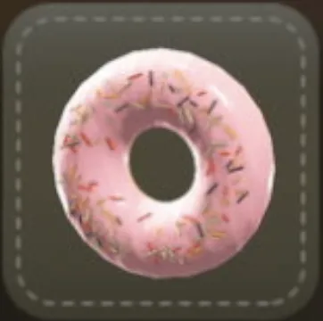 ストラップ：ドーナツ（いちご）