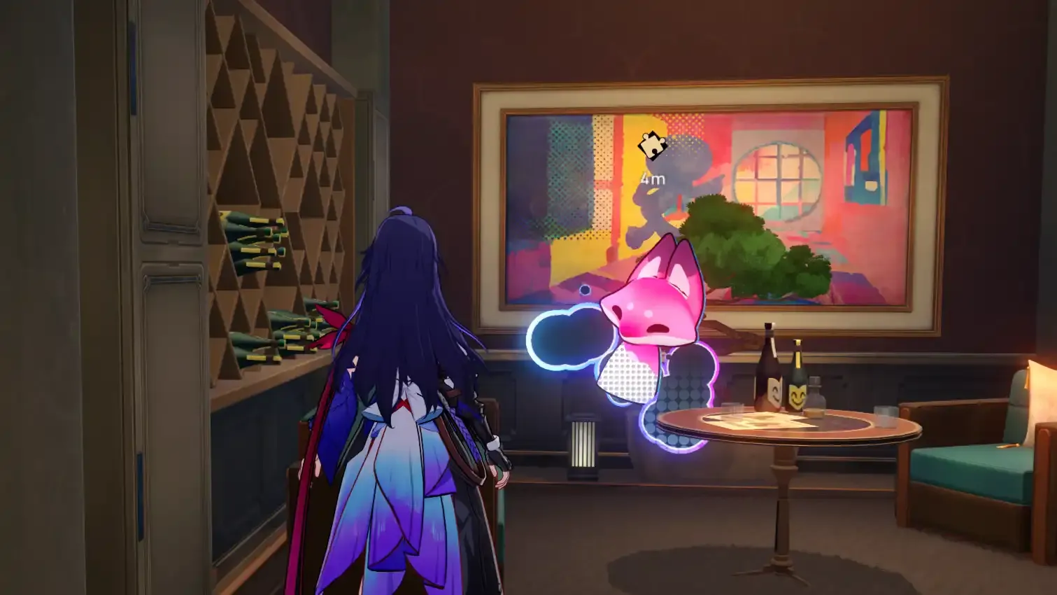 ロビー2階の二次元ローリング