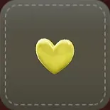 立体シール：ハート（イエロー）画像