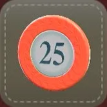 立体シール：カジノチップ