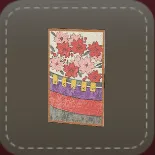 立体シール：花札（桜に幕）