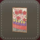 立体シール：花札（桜に幕）画像