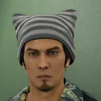 ボーダーネコ耳ニット帽画像