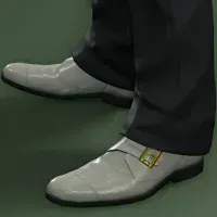 モンクストラップシューズ（白）画像