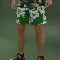 海水パンツ（ハイビスカス）画像