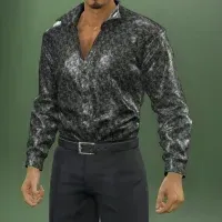 長袖ワイシャツ（シルバー）画像