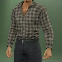 長袖ワイシャツ（チェック）画像