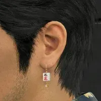 麻雀ピアス（三萬）画像