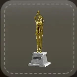 ストラップ：アッコさんの金の像画像